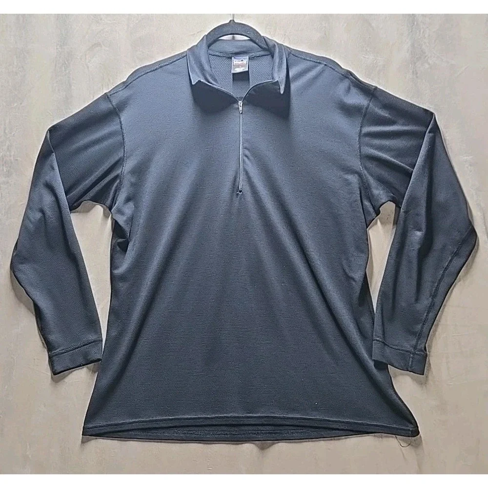 Vintage Patagonia Capilene Base Layer Quarter Zip Size L‎ Made In USA